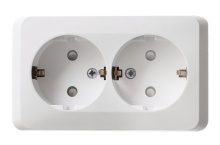 Розетка Этюд 2-ОП с/з шторки белый (16)