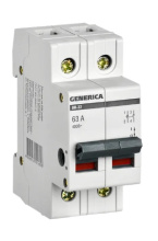 Выкл нагрузки 2Р  63А Generica ВН-32 (6/72)
