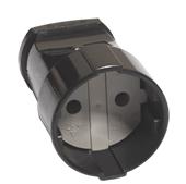 Штеп гнездо Универсал 10А б/з чёрный (20/200)