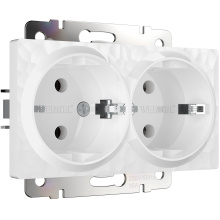 Розетка Werkel Hammer 2-ая с/з механизм белый