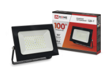 Прожектор диод 100Вт 6500К 9000Лм IP65 черный Inhome СДО-7 (10)