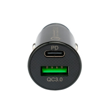 Адаптер авто USB+TypeC Cablexpert UC-CAR23 20Вт 3A QC3.0/PD чёрный пакет (200)