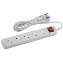 Удл 5гн  1.5м б/з выкл ПВС 2200Вт 2x1мм² Эра (20)