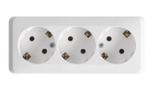 Розетка Этюд 3-ОП с/з белый (9/72)