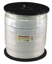 Кабель RG-6U 75 Ом CCS/Al/Al 64% Rexant белый (305)