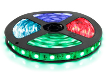 Лента диод 12В IP65 14.4Вт/м RGB 5050 60LED/м 720Лм/м 10мм 5м General