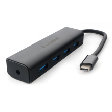 USB-хаб Gembird UHB-C364 4 порта  черный USB 3.0 подкл Type-C