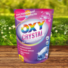 Отбеливатель Oxy Crystal 600гр кислородный д/цветн белья Selena ХБК (8/16)