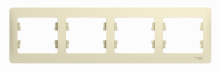 Рамка Glossa 4-ая горизонт бежевый (15)