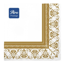 Салфетки Pero Prestige 33х33 3сл 20шт Аэлита (12)