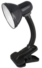 Св-к наст прищепка Е27 Ultraflash UF-320 C02 черный 60Вт (42)