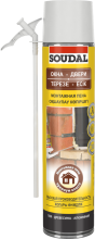 Пена монтаж бытовая Soudal 30л 500мл 460г летняя (12)