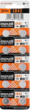 Бат час G12 (386 LR1142 LR43) Maxell 10/блистер (100)