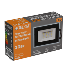 Прожектор диодный  30Вт 6500К IP65 2400Лм черный Relight (60)