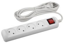 Удл 4гн 5м б/з ПВС 2х1мм2 2200Вт ЭРА (20)