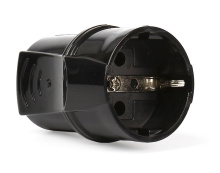 Штеп гнездо Smartbuy 16А с/з чёрный (40)