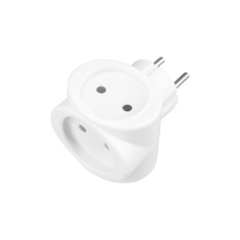 Тройник электрический биметалл 220 В 6 А белый Rexant