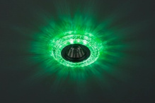 Св-к точ MR16 Эра DK LD3 SL/WH+GR зеленая подсв d100/65мм (50)