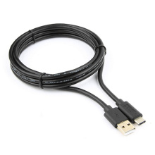 Каб USB-TypeC 1.8м Cablexpert 3A 36Вт QC3.0 медь двойной экран чёрный пакет (100)