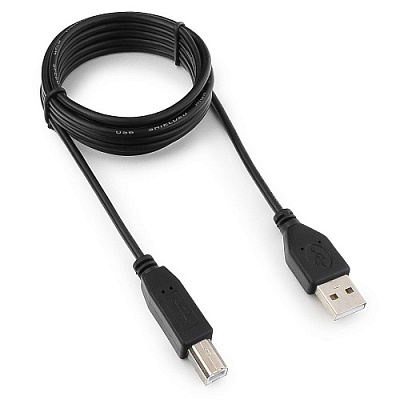 Каб. USB AM-BM 1.8 м Гарнизон черный (200)