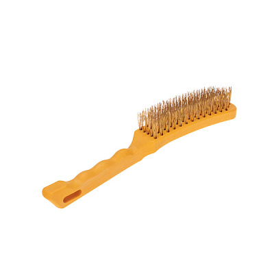 Щетка по металлу с пласт ручкой 5рядов 260мм Kranz