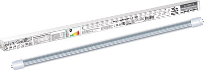 Лампа диод T8 10Вт 4000К 600мм 800Лм TDM прозрачное стекло неповор цок (30)