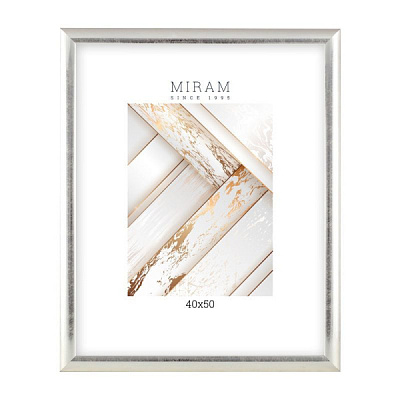 Рамка пластик 40x50 Мирам 647221-16 серебро (6)