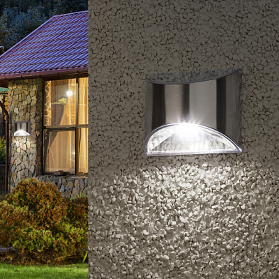 Св-к уличный настен диод Эра ERAFS024-38 солн бат 4LED 85х110х55мм IP54 (24)