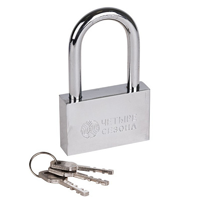 Замок навесной 70мм Сталь длинная дужка Четыре сезона СС 70 (6)