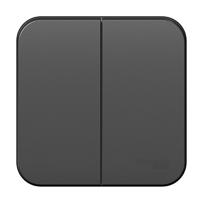 Выкл Blanca 2-ОП изол пластина антрацит (15/30)