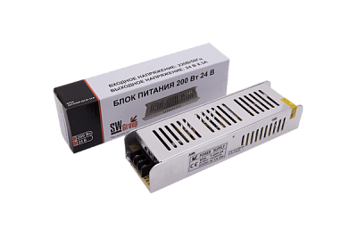 Драйвер 24В 200Вт IP20 225x67x40мм SWG (100)