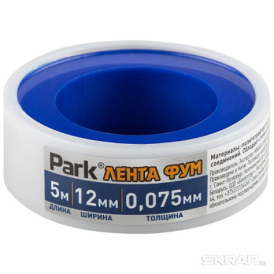 Тефлоновая лента (ФУМ) Park 12мм х 5м (200)