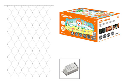 Сетка TDM 168LED  1.5х2.5м белый свет 8 режимов IP44 (12)