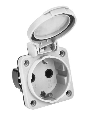 Розетка РП13-3 2Р+РЕ 16А IP54 MAGNUM IEK с крышкой (40)