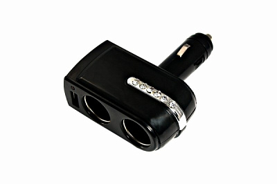 Разветвитель авто Rexant 2гн+USB 1A (10)