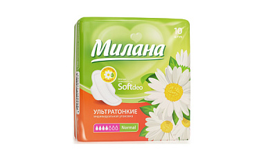 Прокладки ультратонкие Милана нов soft Deo normal 10шт  (54)*
