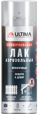 Лак глянцевый аэрозольный 520мл Ultima (12)