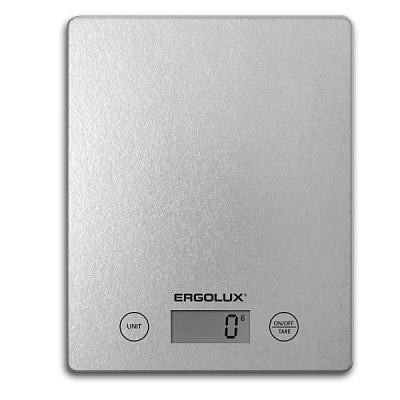 Весы кухонные электр Ergolux ELX-SK02-С03 5кг 195х142мм CR2032 серый (20)
