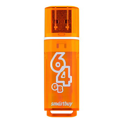 Флэш-диск SmartBuy 64GB Glossy оранжевый
