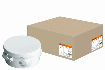 Коробка TDM ø85х40мм IP54 4ввода штрихкод (120)
