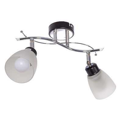 Св-к потолоч 2xE27 ЭкономСвет 01611/2CR+BK WT