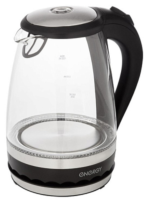 Чайник электр стекло Energy E-279 1.5л 2200Вт черный (6)