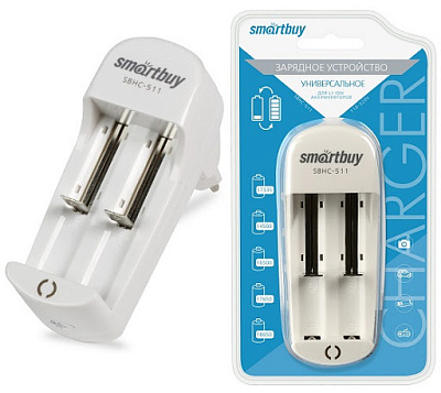 З/у SmartBuy 511 (800mA, 2*Li-ion) для 18650/17650/17335/16500/14500 (50)