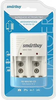 ЗУ SmartBuy 505 (200mA, 4*R3/R6/2*6F22) автоматическое (80)