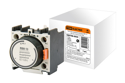 Приставка конт задержка на вкл 0,1-3сек 1з+1р TDM ПВН-13 (130)