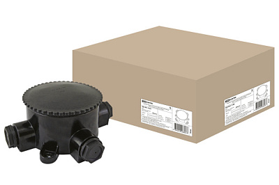 Коробка ОП 4-х рожк. карболит IP65 ø95 TDM (6)