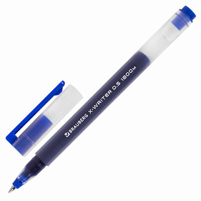 Ручка гел. синяя бесстержневая 0.5мм Brauberg X-Writer увелич длина письма 1800м (36/12/576)