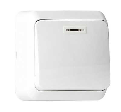 Выкл Smartbuy Юпитер 1кл подсв белый (10/200)