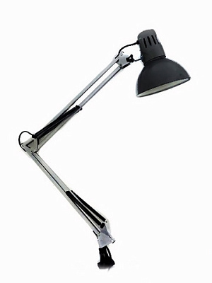 Св-к наст струбцина Е27 Camelion KD-312 C02 чёрный 60Вт (12)