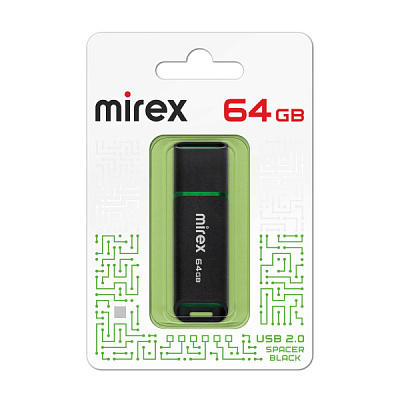 Флэш-диск Mirex 64GB Spacer черный